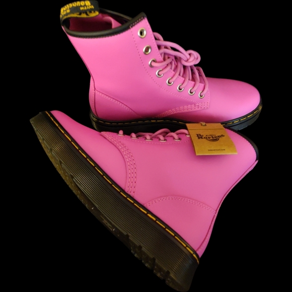 Dr. Martens Zavala Combat Pink Boots. Unisex. Size 5 M/ 6 L - Picture 4 of 12